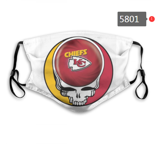 2020 NFL Kansas City Chiefs #12 Dust mask with filter->nfl dust mask->Sports Accessory